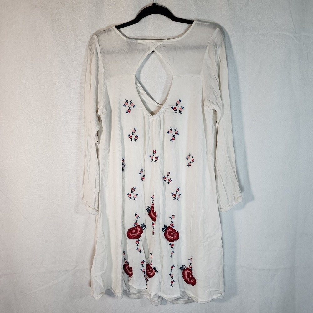TORRID Embroidered Dress White Floral Rose Boho Hippie Flowy Lined Womens 2X - Picture 5 of 9